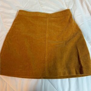 Forever 21 Skirt Womens Size M Yellow Mustard Corduroy Mini